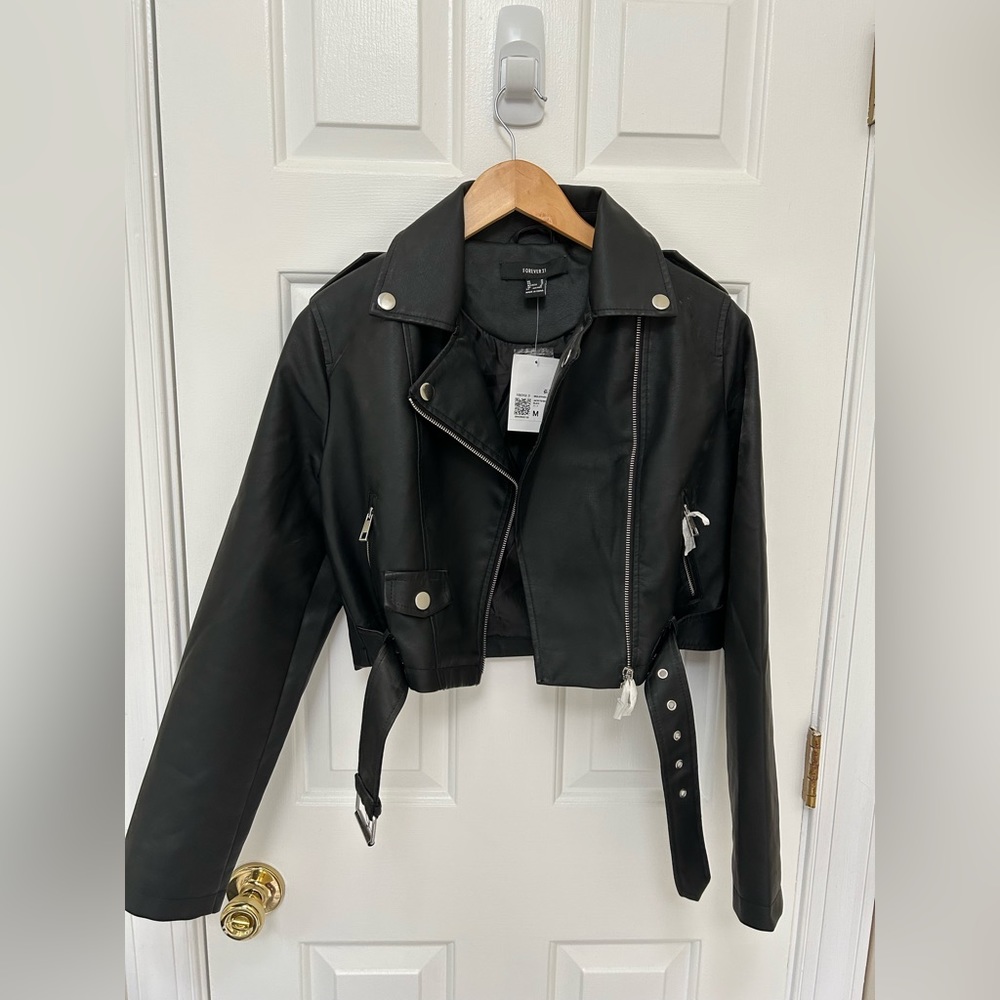 Forever 21 Cropped Leather Jacket